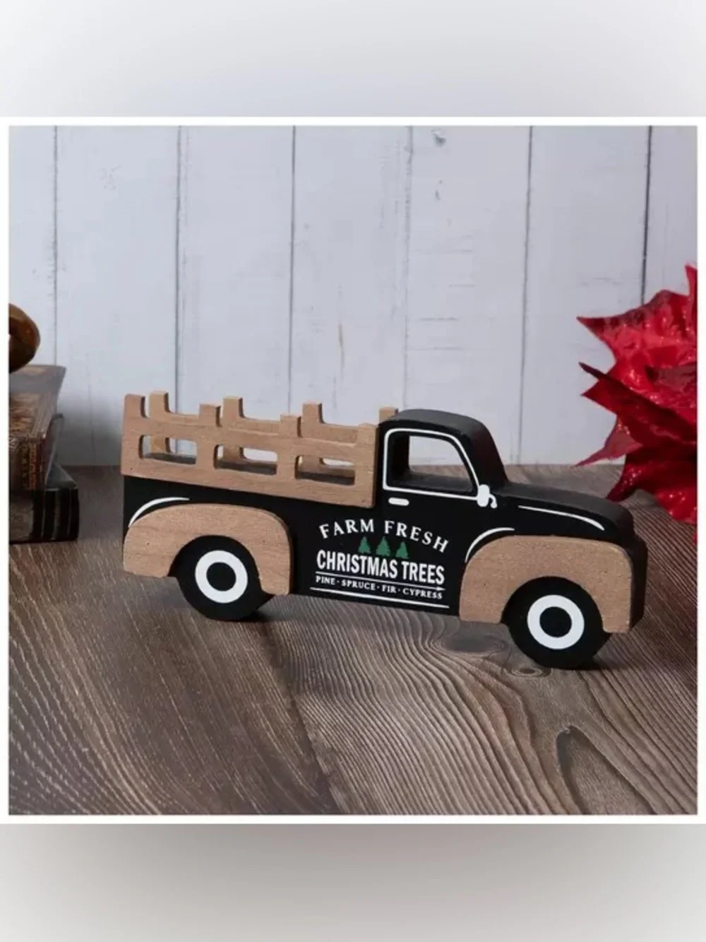 Farm Fresh Christmas Trees Truck Wood Decor